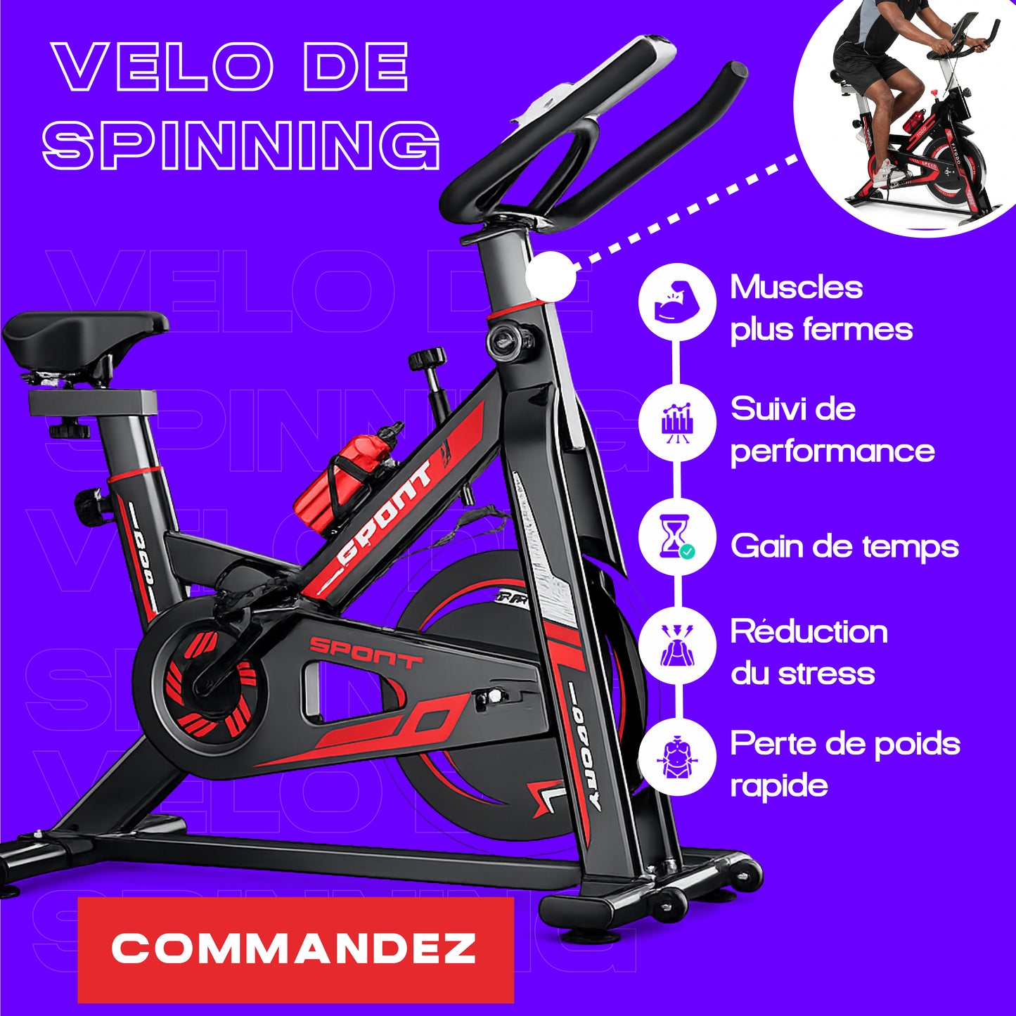 Vélo de Spinning Maison BEST