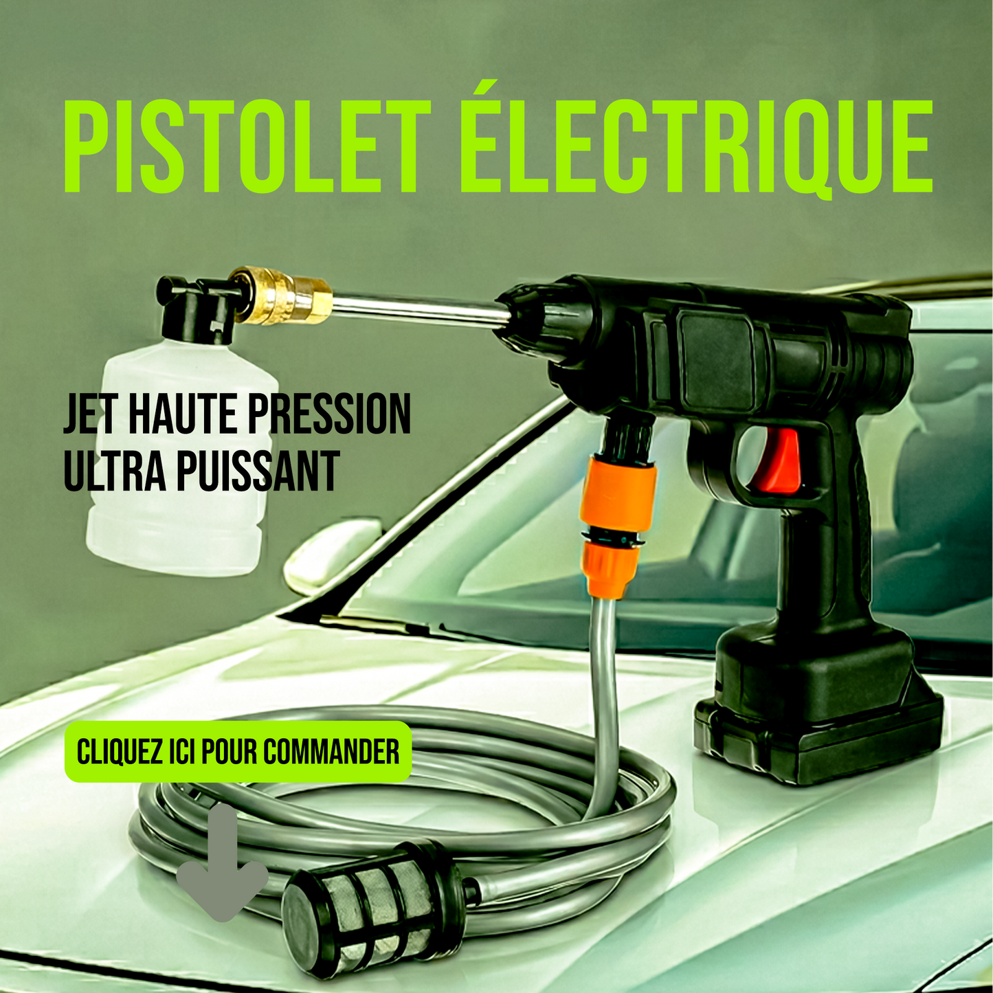 TIK- conakry -  Pistolet électrique à haute pression pour le lavage des voitures 2 fois plus puissant que tout ce qu'il y'a sur le marché